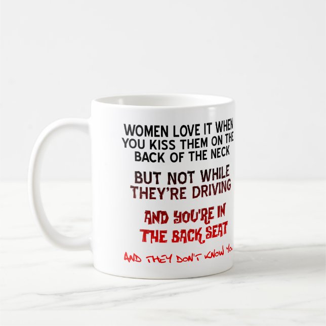 De Café Caneca Divertida Beijo No Pescoço (Esquerda)