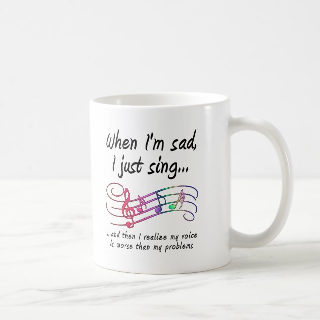 De Café Caneca Divertida Cantando Pior Que Problemas (Direita)