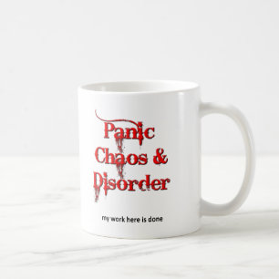De Café Caneca Divertida Caos Pânico e Desordem