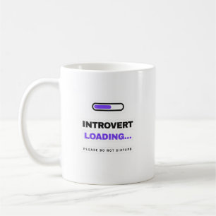 De Café Caneca Divertida Carregando Introvertido