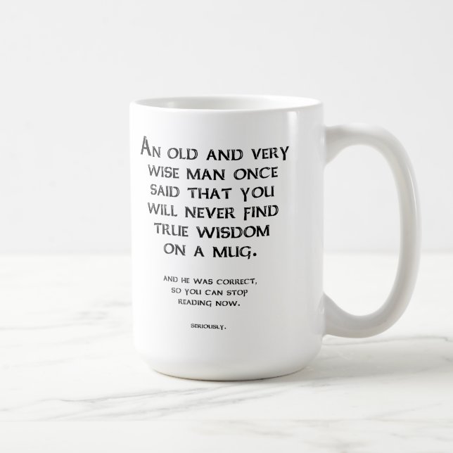 De Café Caneca Divertida com Conselhos Sábios (Direita)
