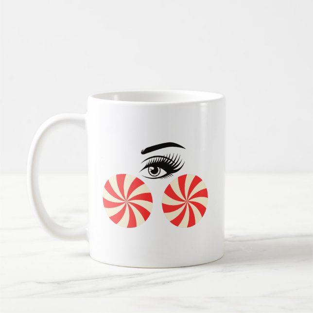 De Café Caneca divertida com doces para os olhos para mulh (Esquerda)