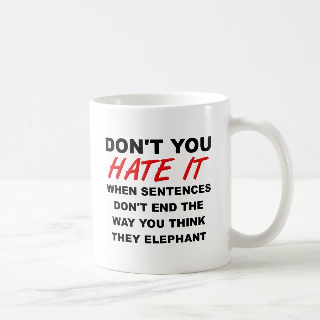 De Café Caneca Divertida com Frases para Terminar Sentença (Direita)