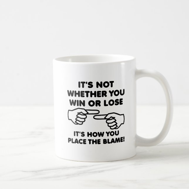 De Café Caneca Divertida Culpe Vencer ou Perder (Direita)