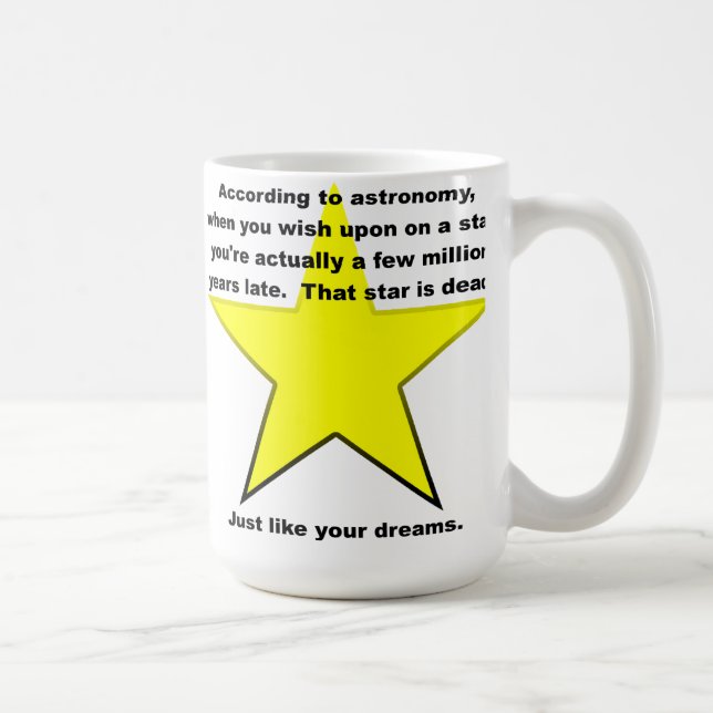 De Café Caneca Divertida Deseje Sobre Uma Estrela (Direita)