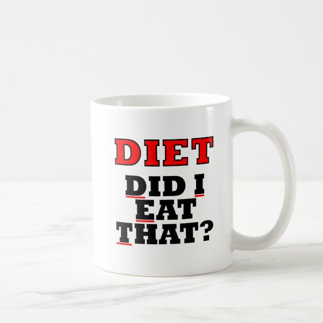De Café Caneca Divertida DIETA (Direita)