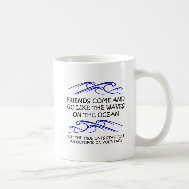 De Café Caneca Divertida do Polvo Amigo Verdadeiro (Direita)