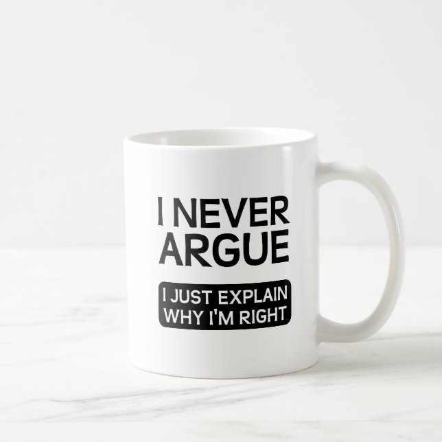 De Café Caneca Divertida Explicando Por Que Estou Certo (Direita)