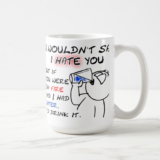 De Café Caneca Divertida Fogo E Água (Direita)