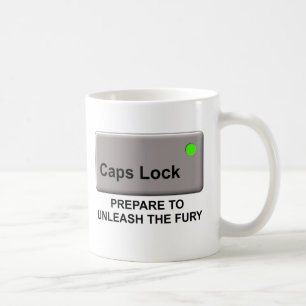 De Café Caneca Divertida Furia Tecla Maiúscula Humor