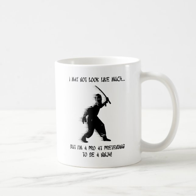 De Café Caneca Divertida Humor Ninja Fingindo Ser Proficio (Direita)