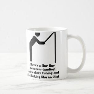 De Café Caneca Divertida Idiota da Pesca Humor