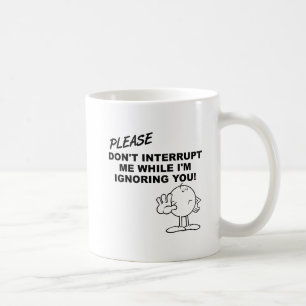 De Café Caneca Divertida Ignorando Interrupção