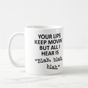 De Café Caneca Divertida Lábios se Movendo Blá Blá Blá