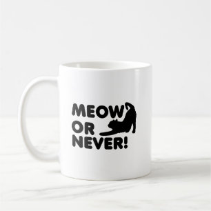 De Café Caneca Divertida Meow ou Nunca