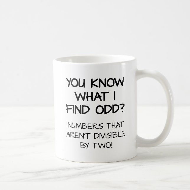 De Café Caneca Divertida Números Ímpares (Direita)