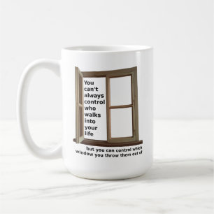 De Café Caneca Divertida Para Fora Da Janela