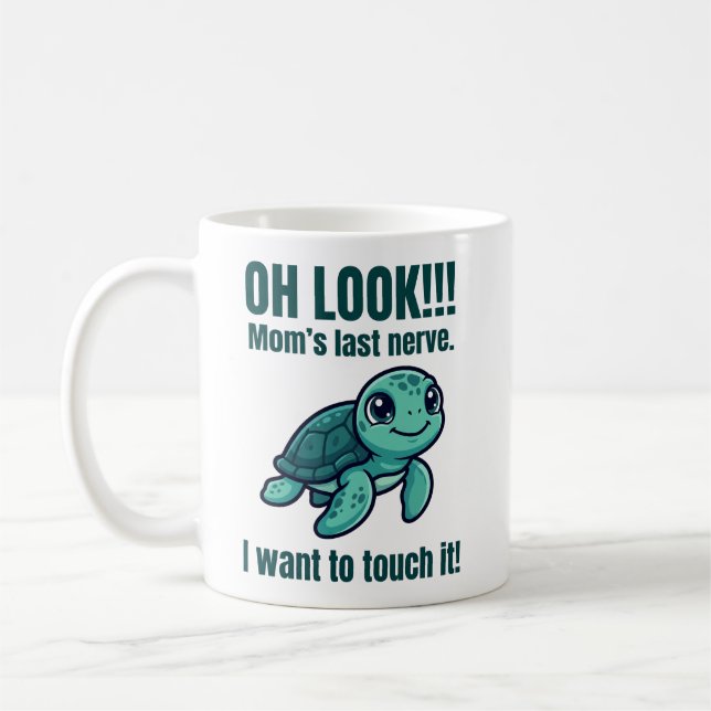De Café Caneca Divertida para Mãe Último Nervo Tartaruga E (Esquerda)