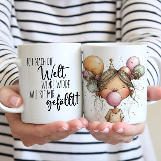 De Café Caneca Divertida para Meninas em Alemão