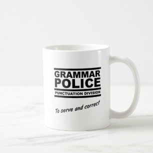 De Café Caneca Divertida Polícia Gramatical
