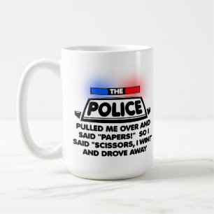 De Café Caneca Divertida Polícia Pedra Papel Tesoura