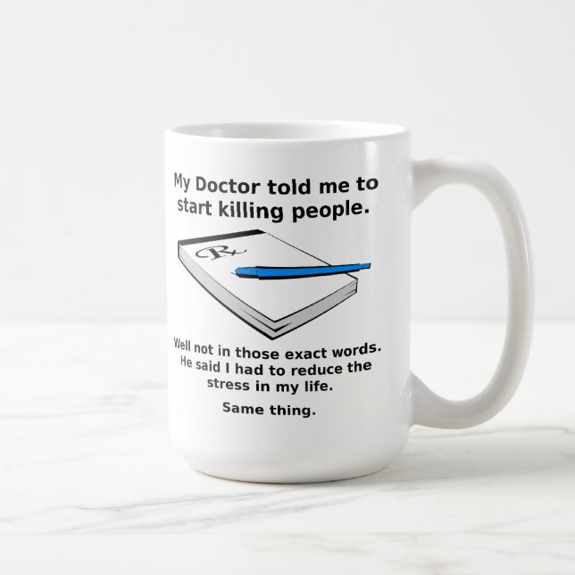 De Café Caneca Divertida Prescrição Para Matar (Direita)