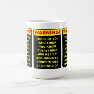 De Café Caneca Divertida Sabe-Tudo Irritante