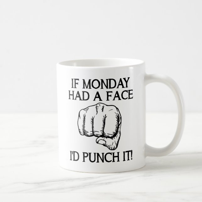 De Café Caneca Divertida Segunda-feira Punch (Direita)