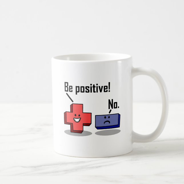 De Café Caneca Divertida Seja Positivo (Direita)