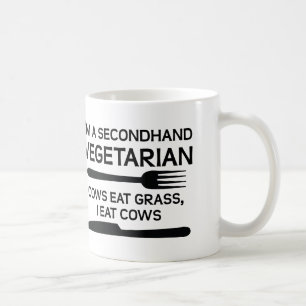 De Café Caneca Divertida Vegetariana Usada