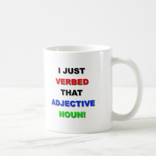 De Café Caneca Divertida Verbo do Substantivo