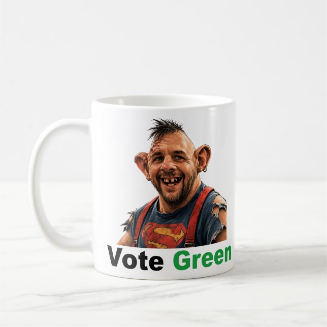 De Café Caneca Divertida Vote Verde Zack Polanski Paródia  (Esquerda)