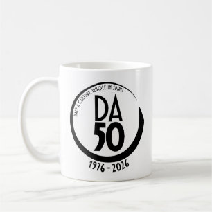 De Café Caneca do 50º Aniversário 1976-2026 em Preto