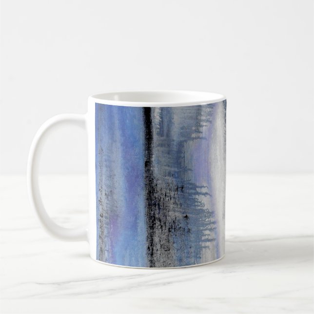 De Café Caneca do abstrato do cinza azul (Esquerda)