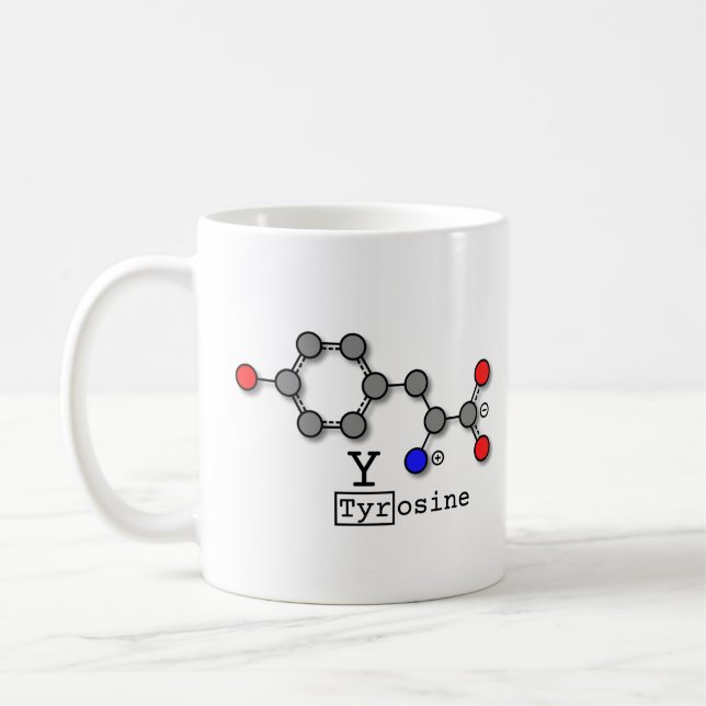 De Café Caneca do ácido aminado da tirosina (Esquerda)