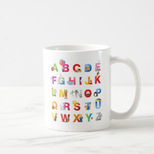 De Café caneca do alfabeto