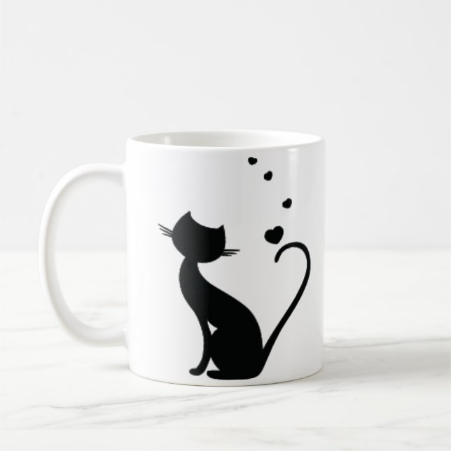 De Café Caneca do amor do gatinho (Esquerda)