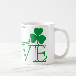 De Café Caneca do amor do trevo