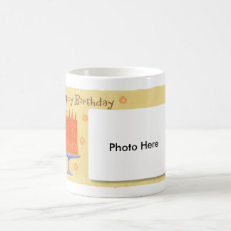 De Café Caneca do aniversário com suas fotos