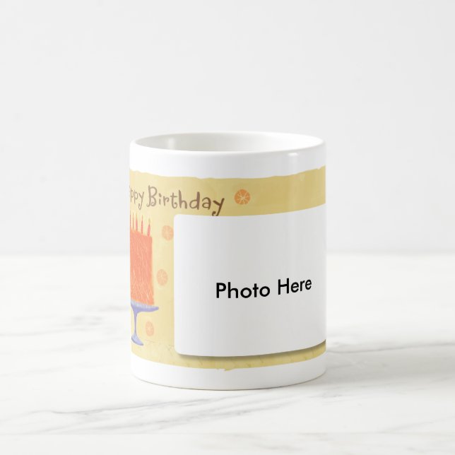 De Café Caneca do aniversário com suas fotos (Centro)