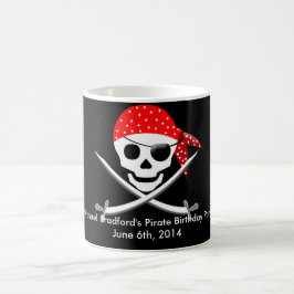 DE CAFÉ CANECA DO ANIVERSÁRIO DO PIRATA - PERSONALIZE