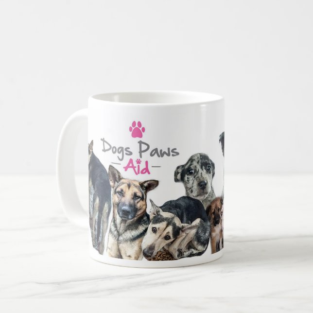 De Café Caneca do auxílio das patas dos cães (Frente Esquerda)
