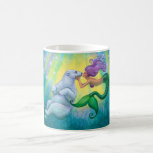 De Café Caneca do beijo do urso polar da sereia
