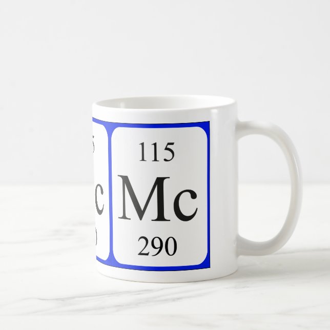 De Café Caneca do branco do elemento 115 - Moscovium (Direita)