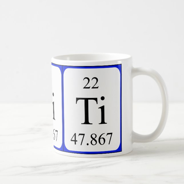 De Café Caneca do branco do elemento 22 - titânio (Direita)