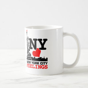De Café Caneca do branco dos sentimentos da Nova Iorque