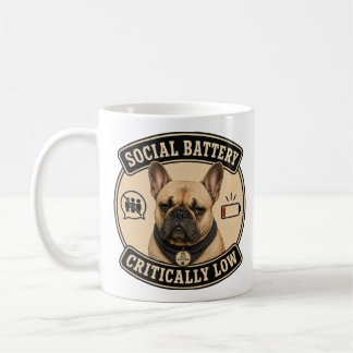 De Café Caneca do Bulldog Francês | Bateria Social Baixa