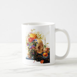 De Café Caneca do buquê do crânio