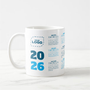De Café Caneca do Calendário 2026 com Logotipo da Sua Empr