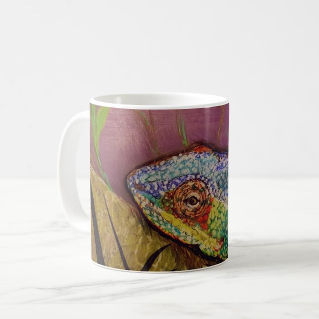 De Café Caneca do camaleão com trabalhos artísticos (Frente Esquerda)